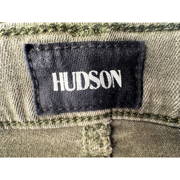 Anthropologie x Hudson 26 Krista $249 Low Rise Skinny Jeans Distressed Ivy Green - Picture 8 of 11